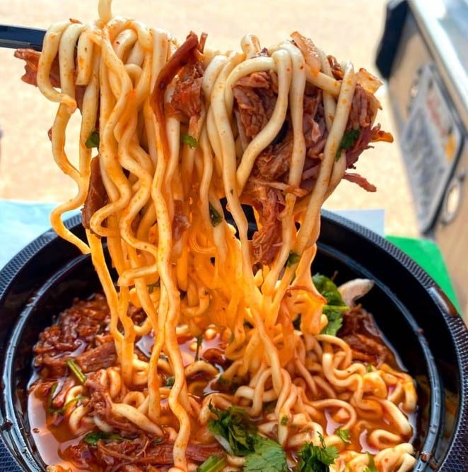 Birria Ramen + Quesi Taco